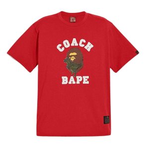 Bape Coach Collaboration Tshirt Red Color