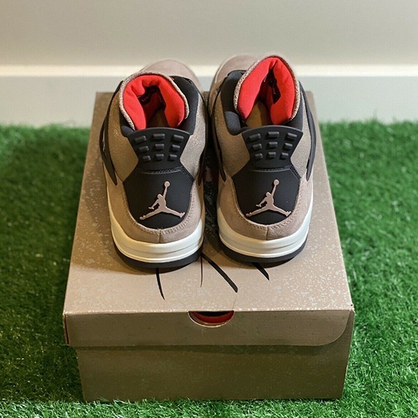 Nike Jordan 4 Taupe Haze Black Red Suede 01