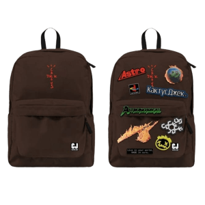 Travis Scott Cactus Jack Backpack With Patch Set Brown