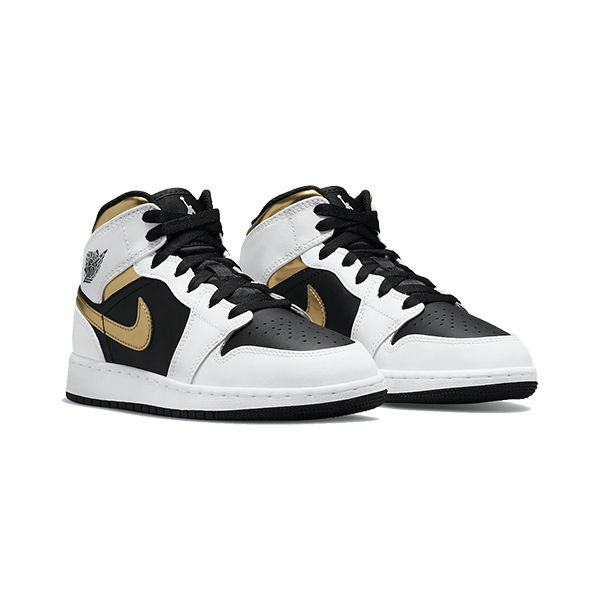 Nike Air Jordan 1 Mid 'White Gold' GS