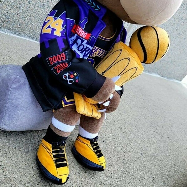 Kobe Bryant Lakers Hall Of Fame Jersey 23 Plush Bear 02
