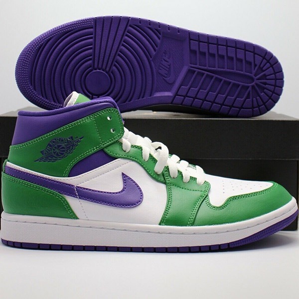 Nike Air Jordan 1 Mid "Incredible Hulk" Green Court Purple