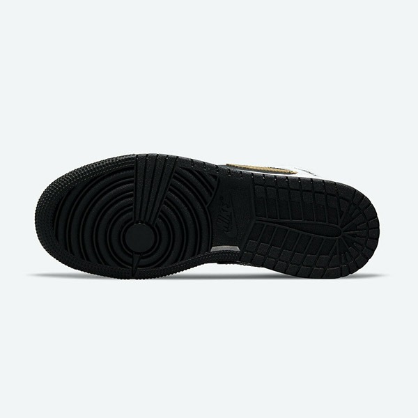 Nike Jordan 1 Mid White Gold Black GS 554725
