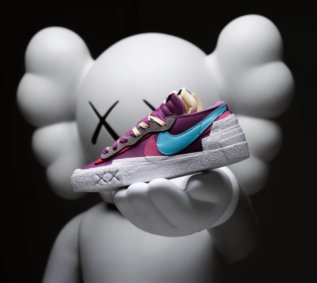 Nike Sacai x Kaws blazer doll low purple shoes