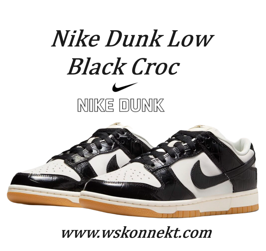 Nike sb dunk low black croc footlocker sneakers